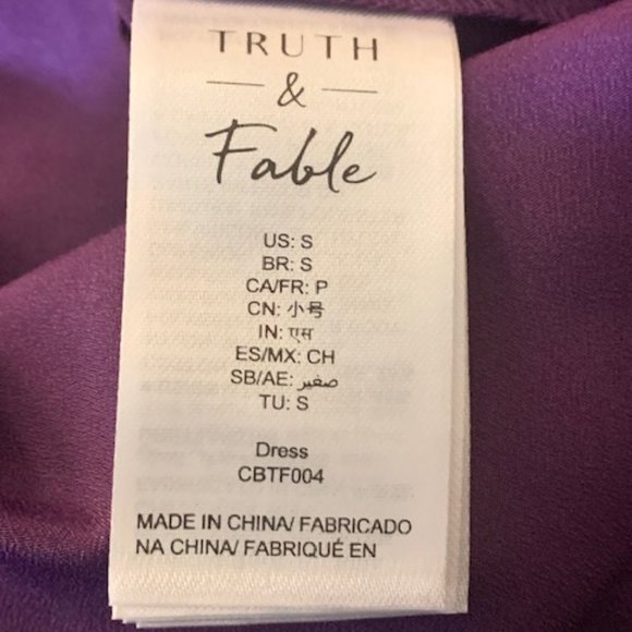 TRUTH & FABLE Women's Bright Violet Maxi Lace A-Line Dress Small NWT - Picture 5 of 8